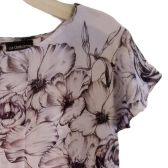 Liz Claiborne lightweight flowy blouse sz M - Picture 6 of 8